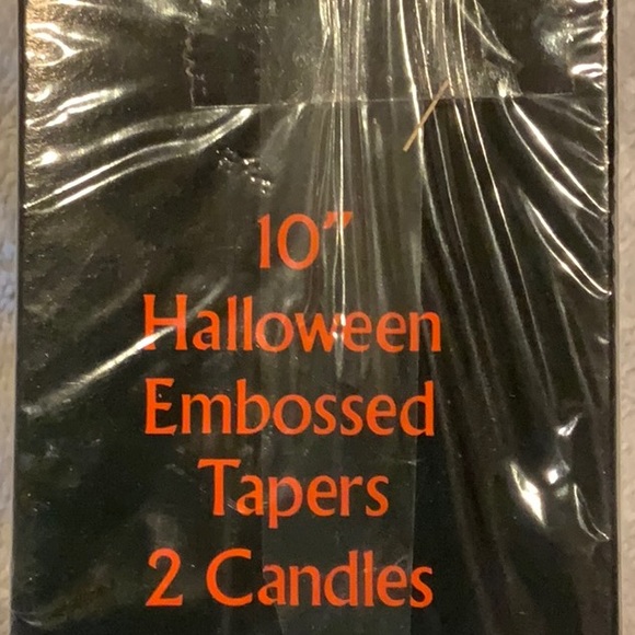 Vintage Robert Alan candle Co 10 inch Halloween witch embossed tapered Candles - Picture 5 of 6